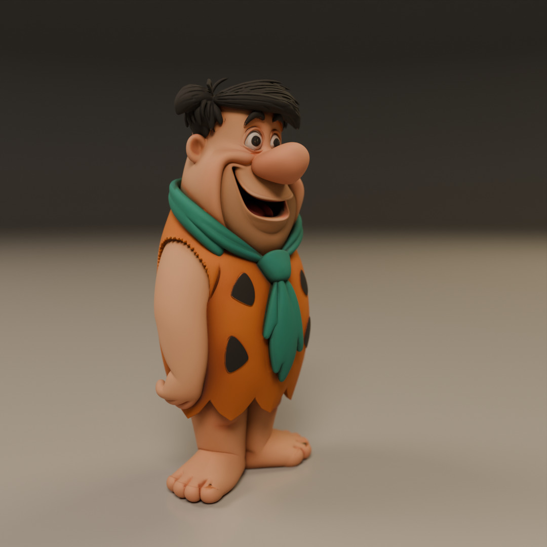 Fred Flintstone 3D print model_4