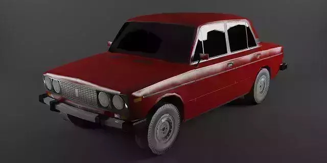 Vaz 2106 lowpoly 3D model