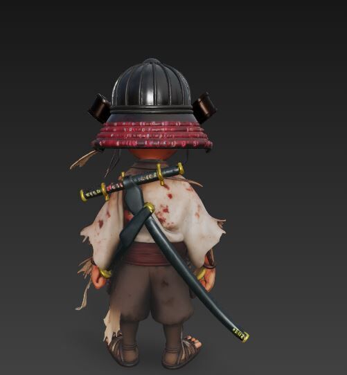 3D Samurai Character 1 3D model_2