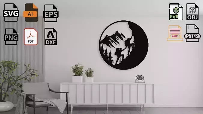 Mountain Climbers Wall Decor
