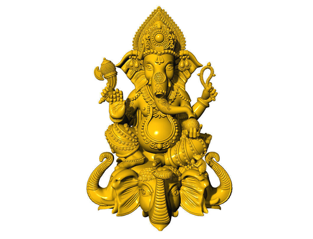 Ganpati 3D Idol New 3D print model_9