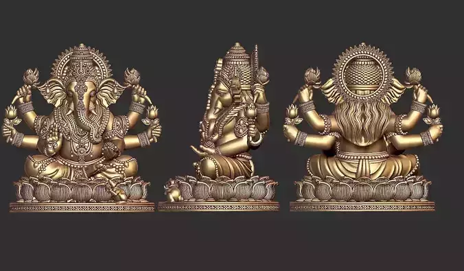 Ganpati Idol 3D