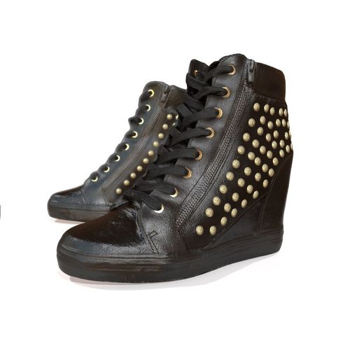 Black Wedges Game Ready Shoe Asset Low-poly 3D model