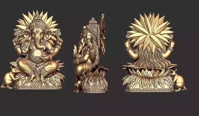 Ganpati Idol 3D
