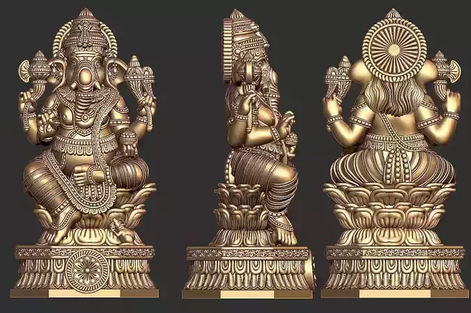 Ganpati Idol 3D