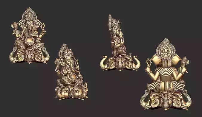 Ganpati Idol 3D