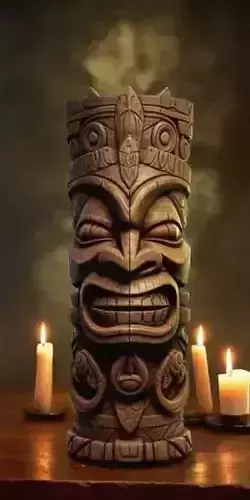 Tribal Totem  3D Model for Printing Games and Decor