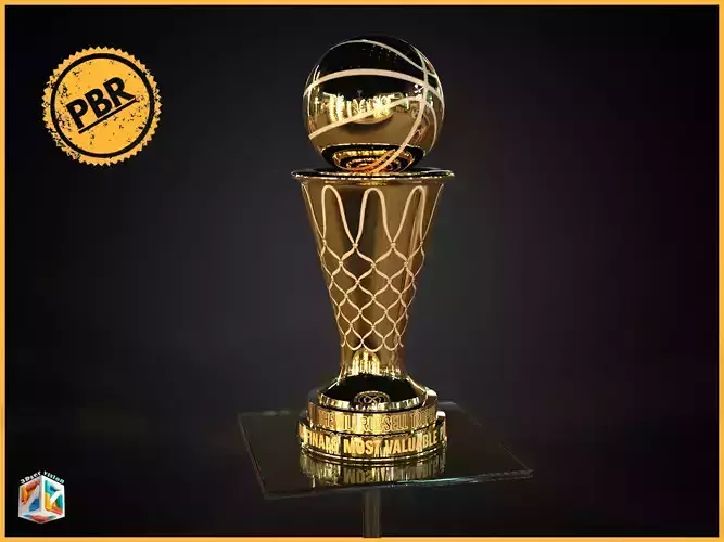 Bill Russell MVP Award trophy of NBA 3D model