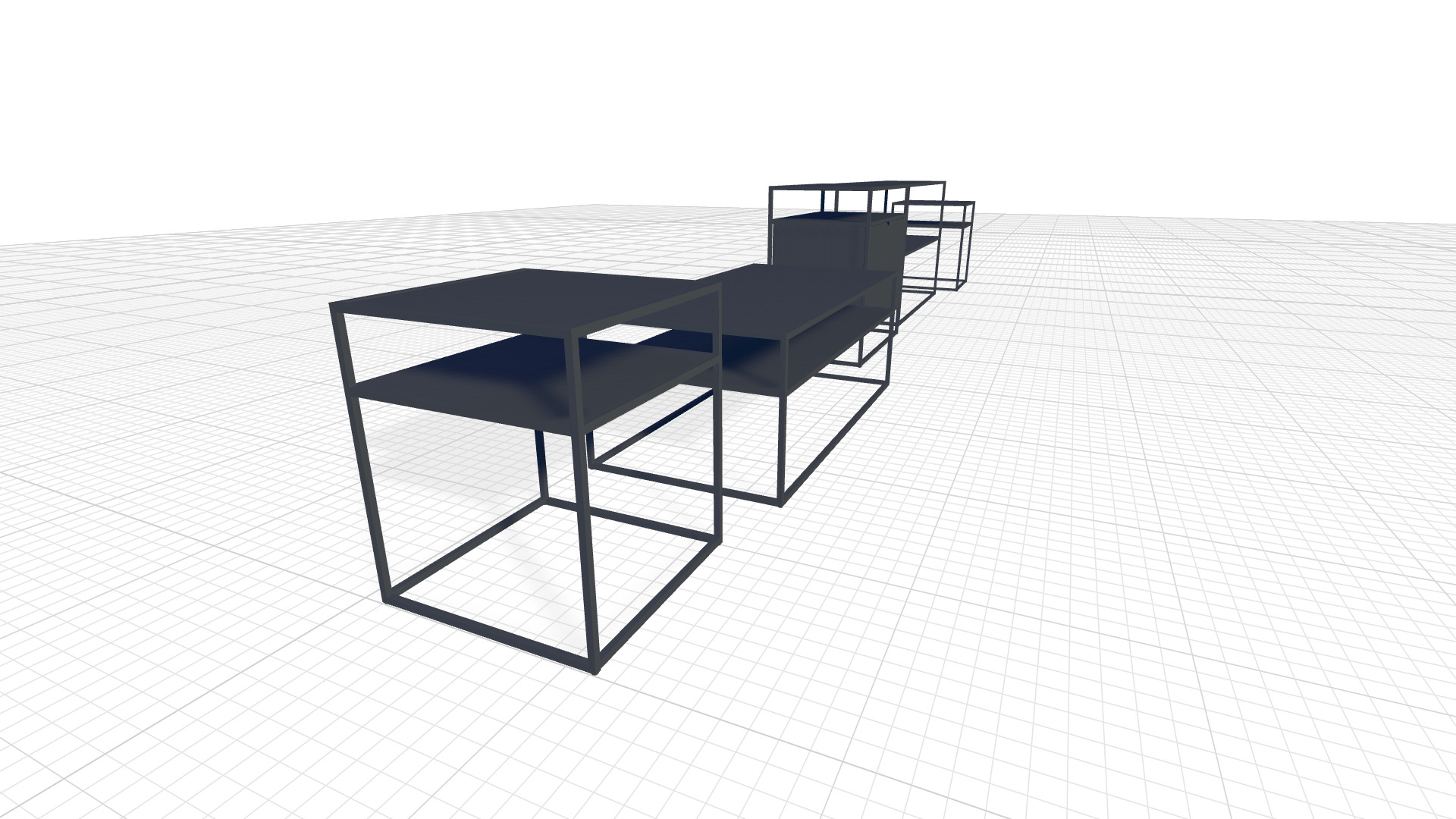 Bush Furniture Anthropology Coffee Table Console 3D model_4