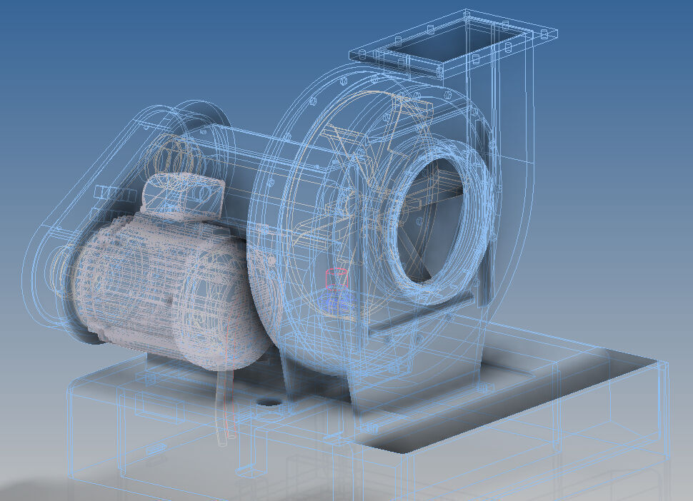 Industrial fan model kit 3D print model_10