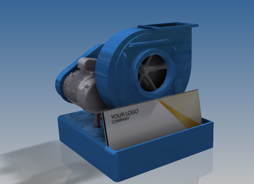 Industrial fan model kit 3D print model_2