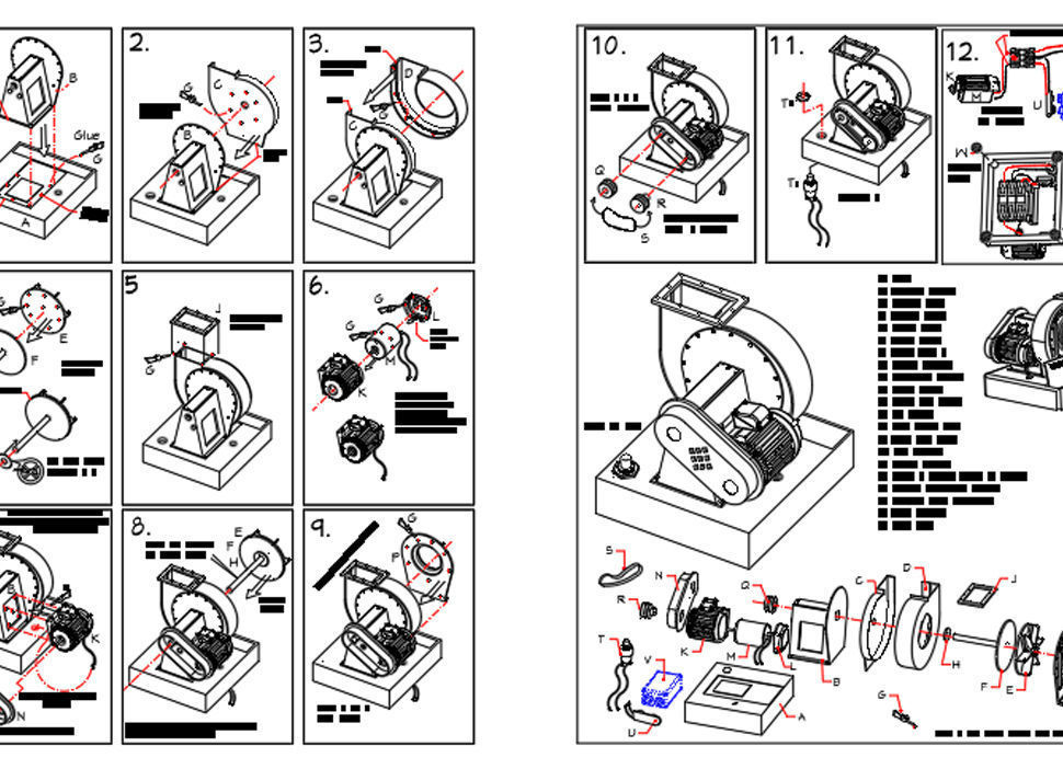 Industrial fan model kit 3D print model_3
