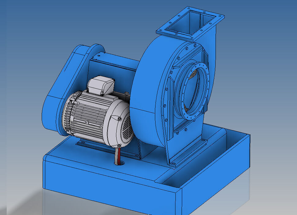 Industrial fan model kit 3D print model_11