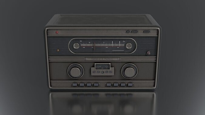 Old Radio Low-poly 3D model