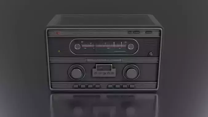 Old Radio Low-poly 3D model Old Radio Low-poly 3D model