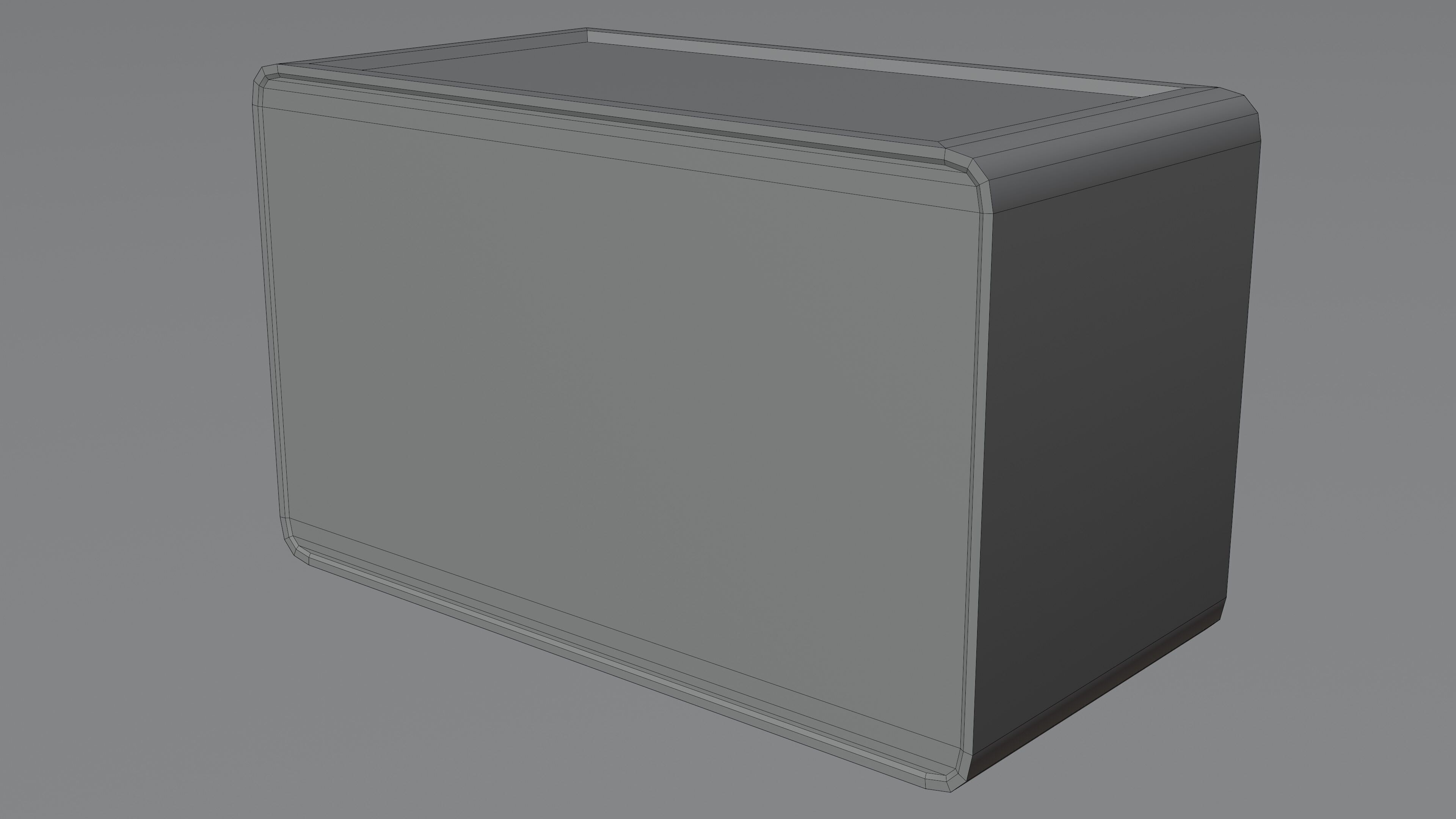 Old Radio Low-poly 3D model_8