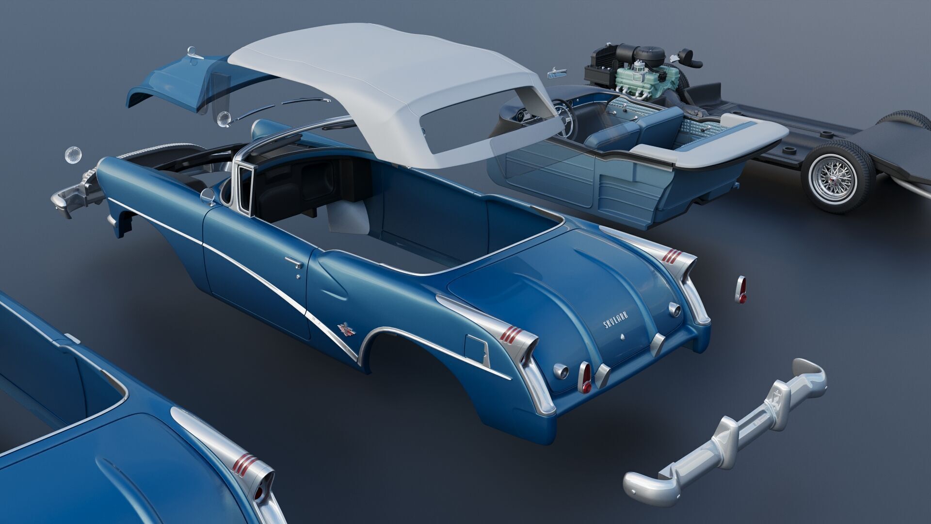 Buick Skylark 1954 3D print model_24