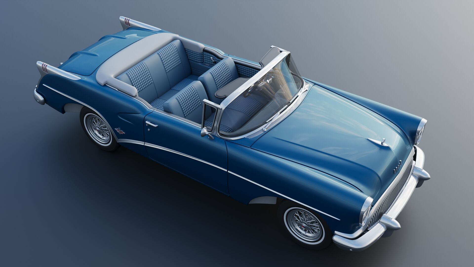 Buick Skylark 1954 3D print model_15