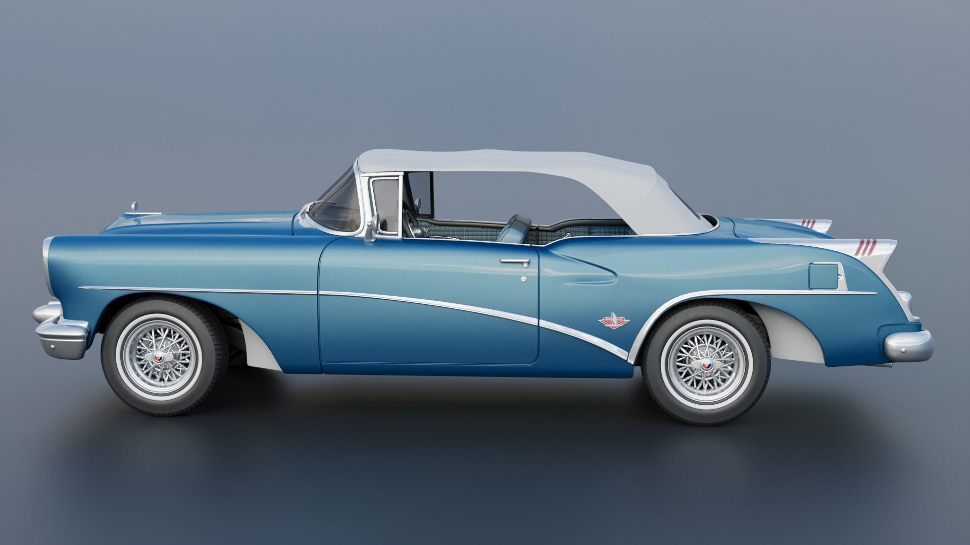 Buick Skylark 1954 3D print model_4