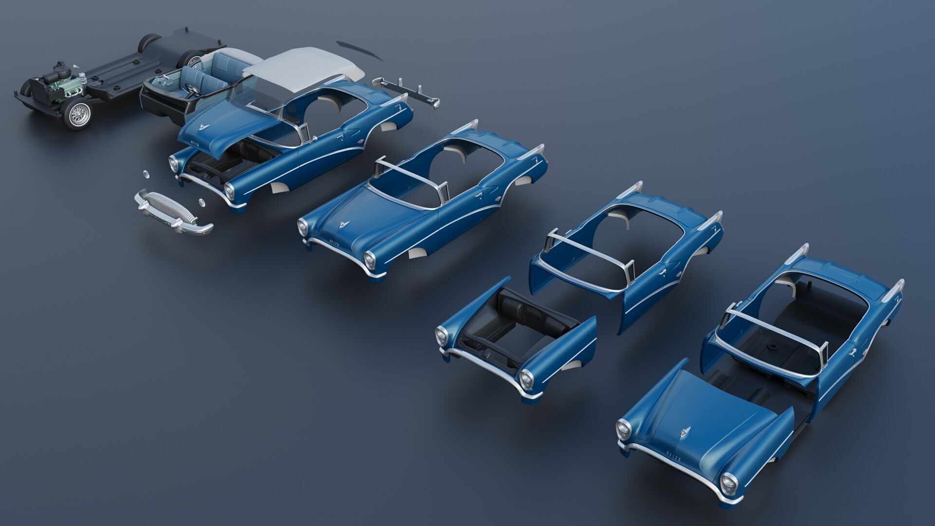 Buick Skylark 1954 3D print model_21