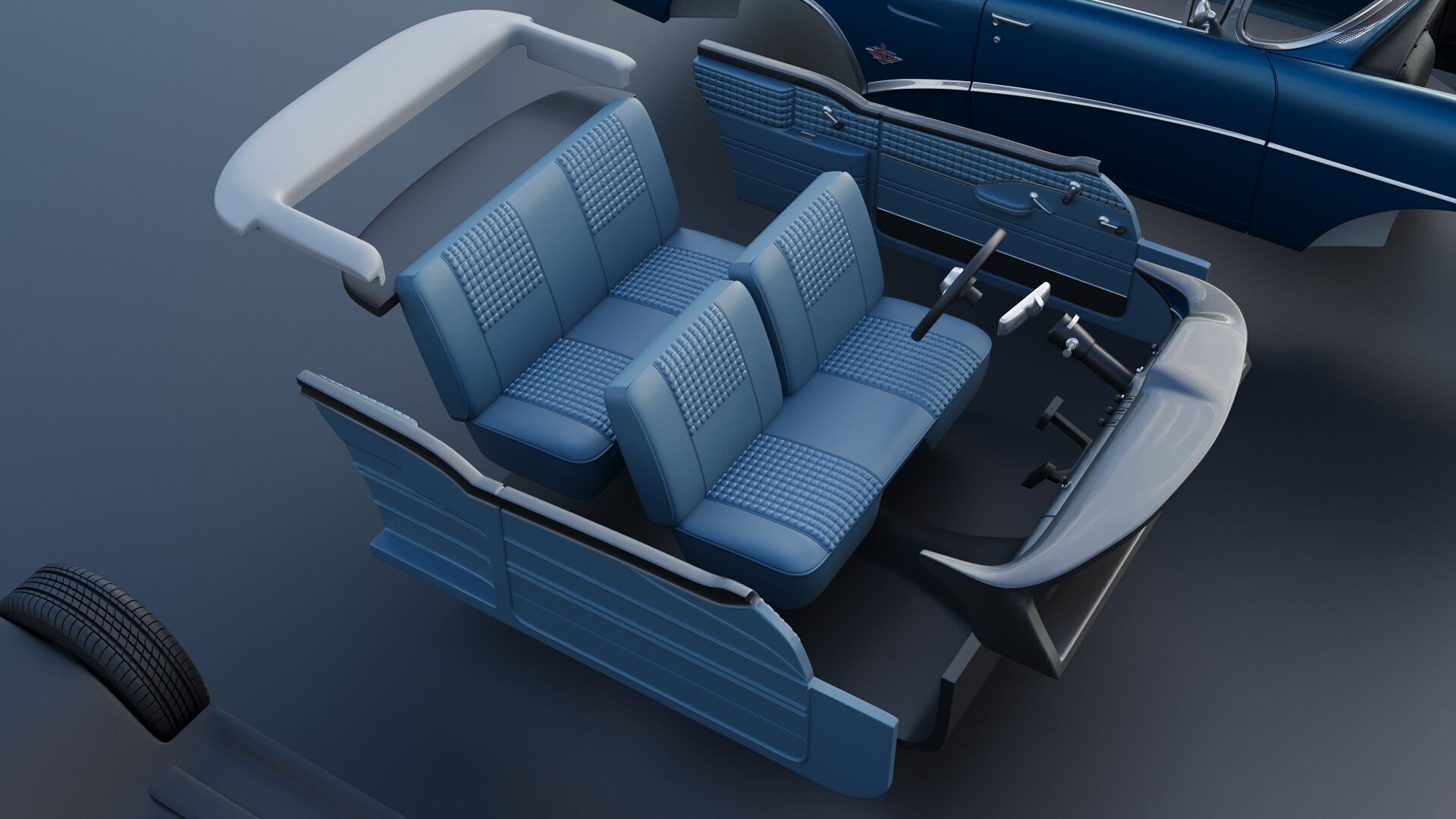 Buick Skylark 1954 3D print model_31