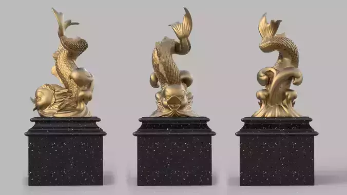 Ao Fish sculpture 3D model