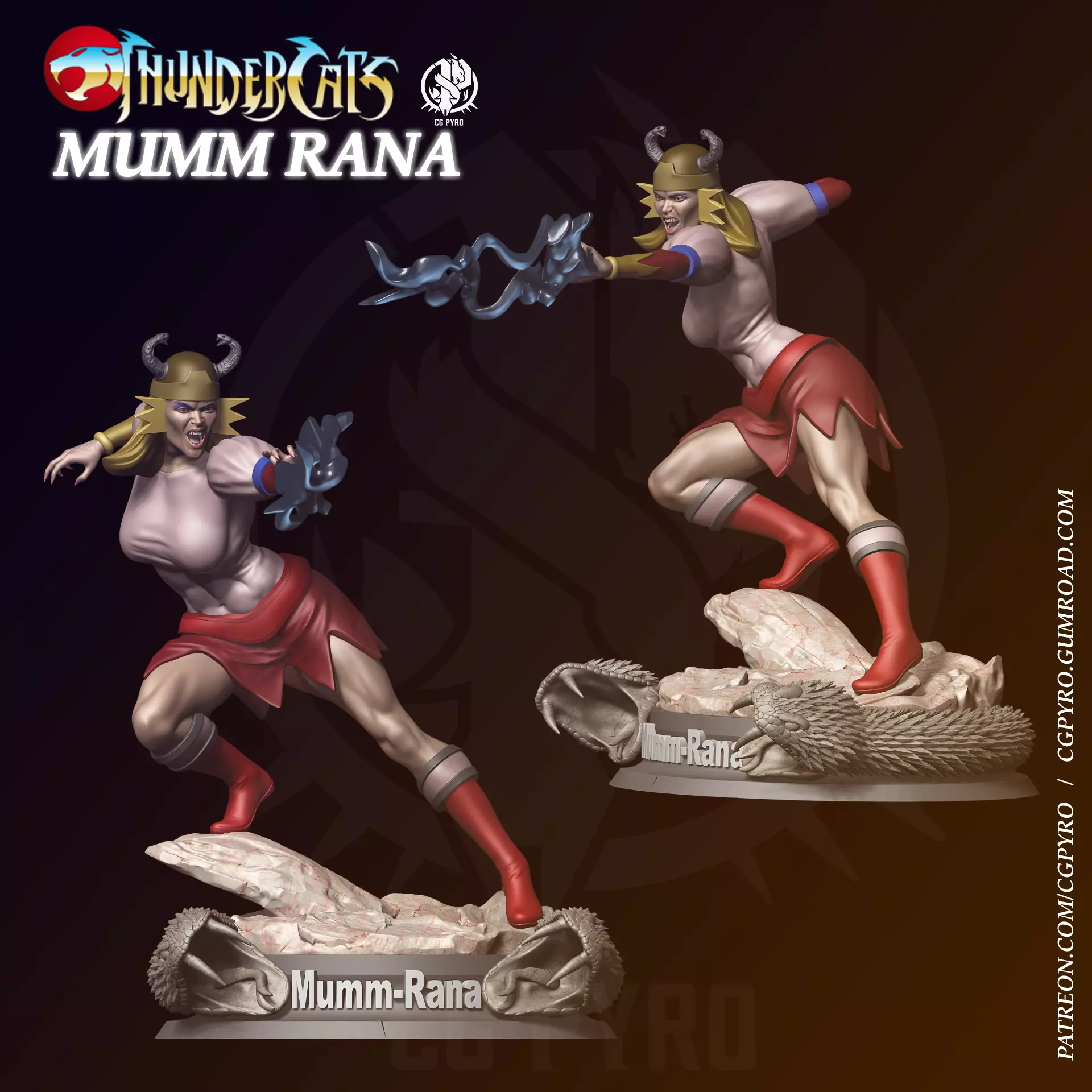 Mumm Rana Thundercats STL files 3D printing collectibles 3D print model_0