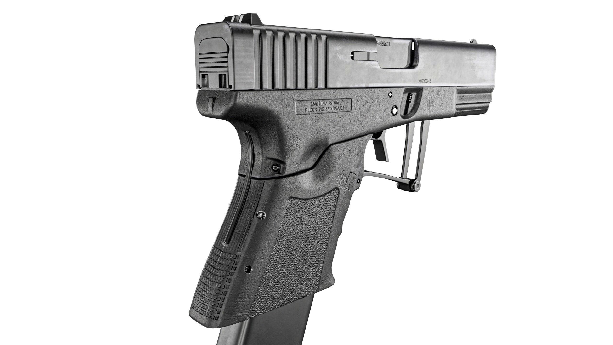 Full Conceal Folding GLOCK 19 Low-poly 3D model_22