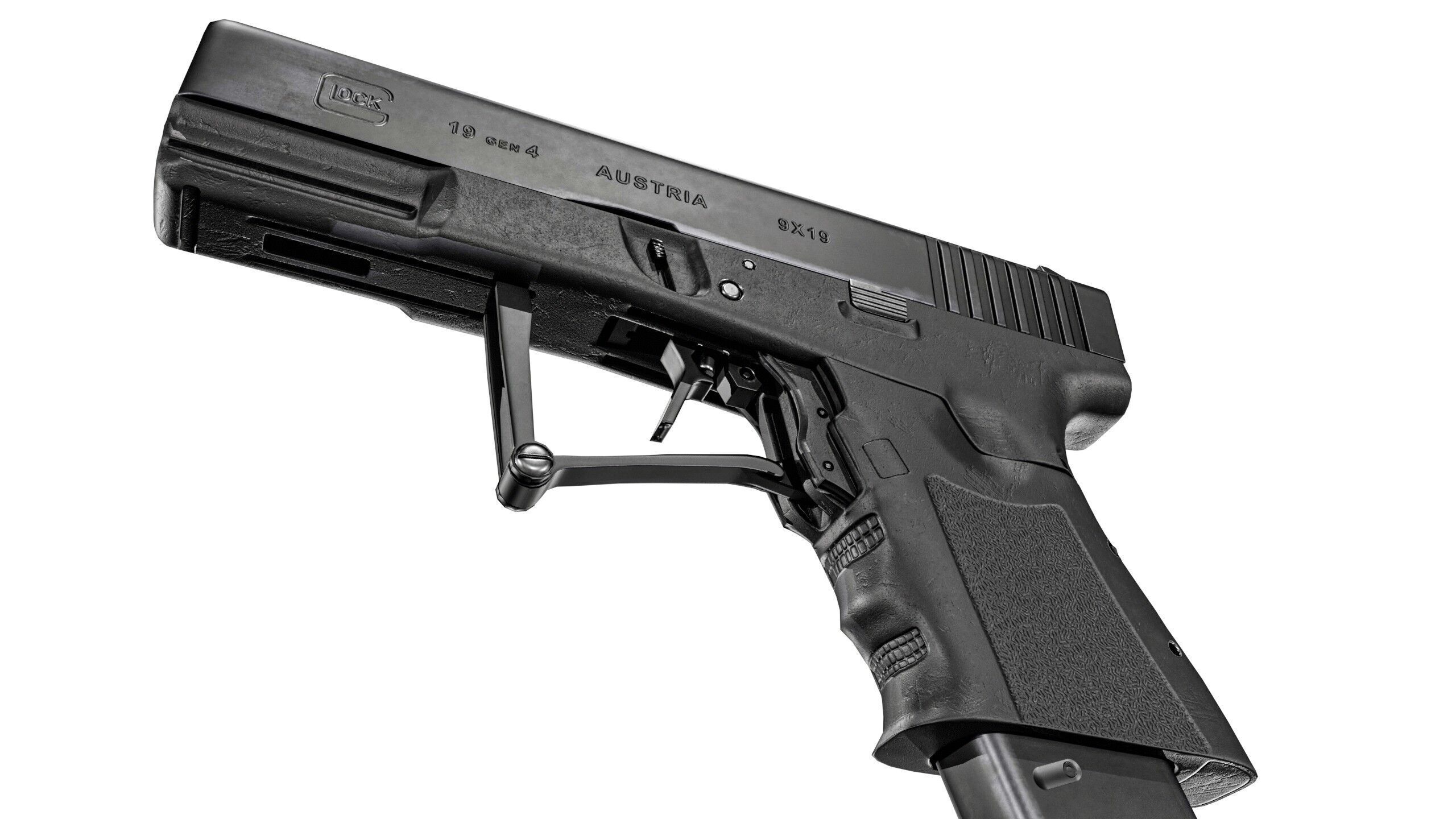 Full Conceal Folding GLOCK 19 Low-poly 3D model_18