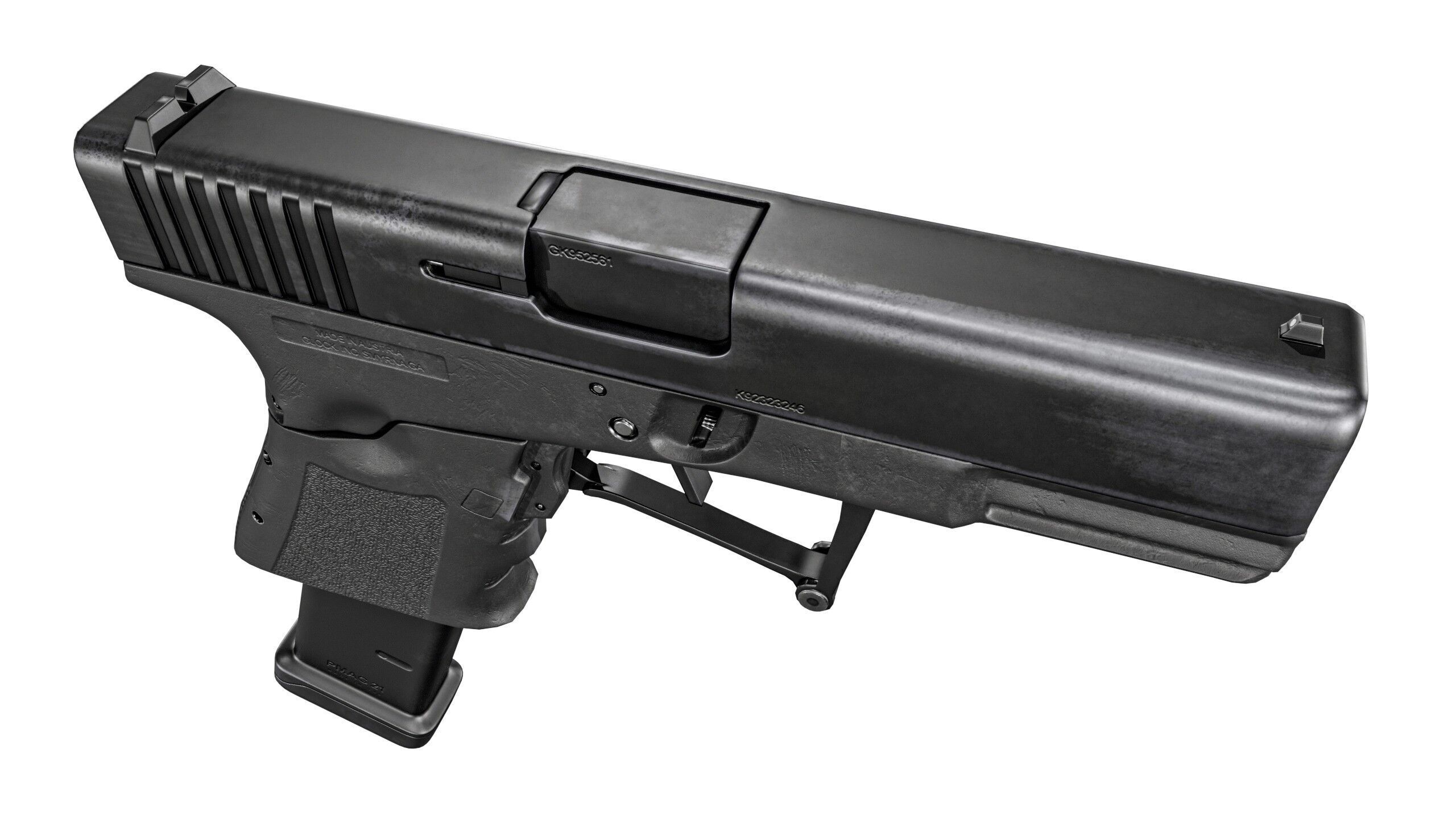 Full Conceal Folding GLOCK 19 Low-poly 3D model_28