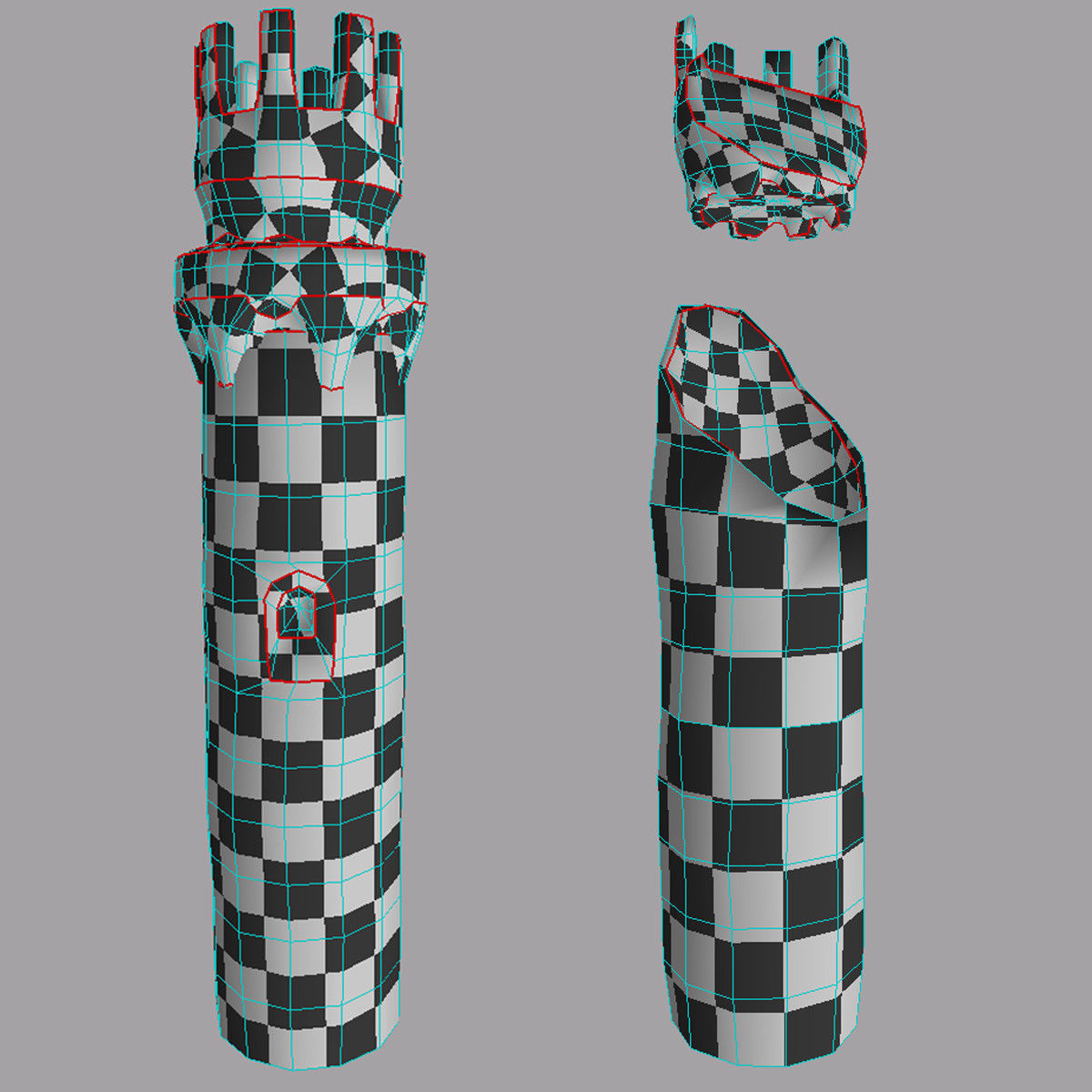 Tower Old Medieval Low-poly 3D model_4