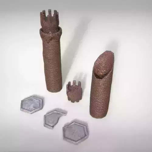 Tower Old Medieval Low-poly 3D model