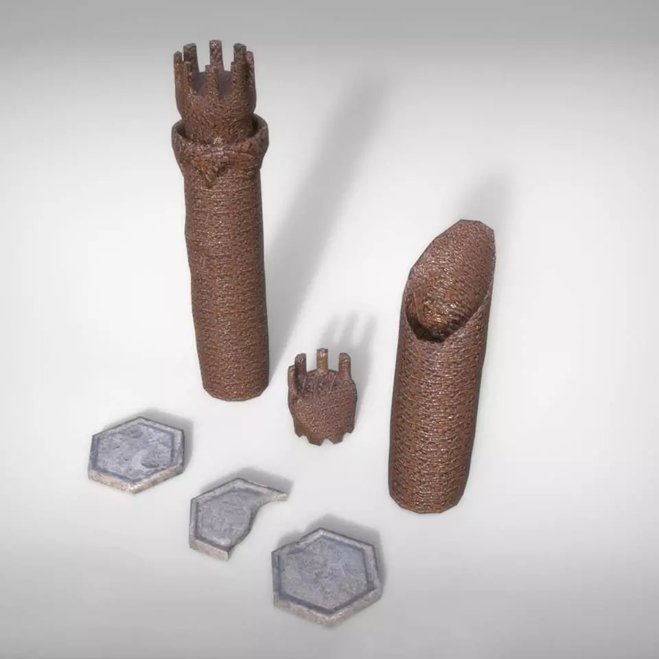 Tower Old Medieval Low-poly 3D model_0