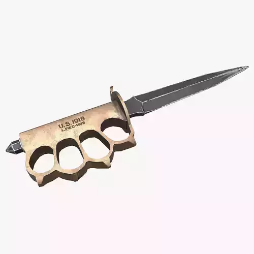 WW1 M1918 USA Trench Knife Low-poly PBR