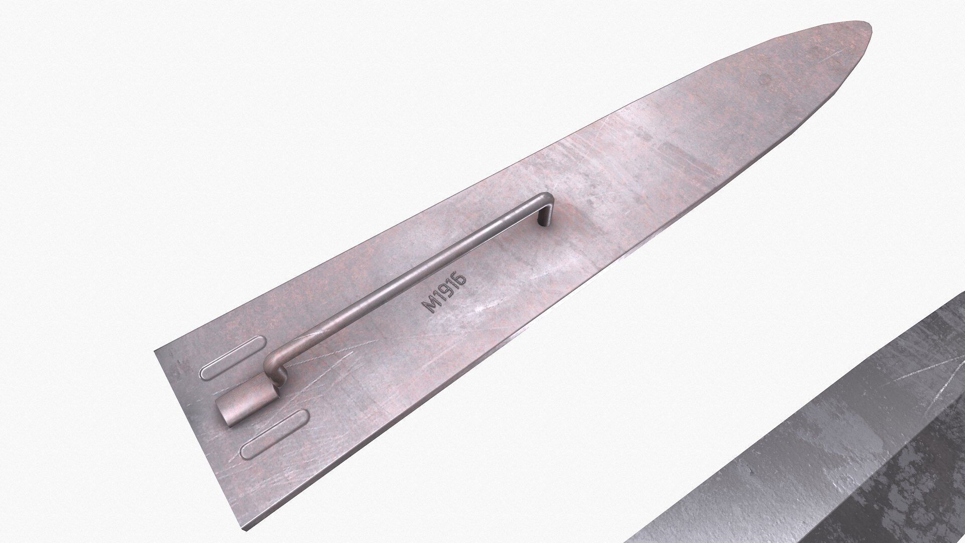 WW1 M1916 Avenger French Fighting Knife Low-poly PBR Low-poly 3D model_14