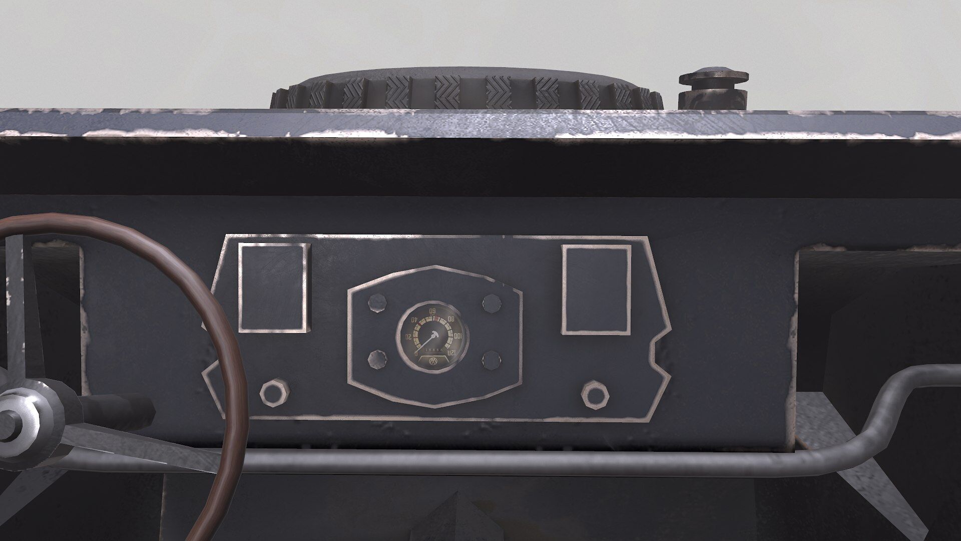 Type 82 Kubelwagen Low-poly Military Light Utility Vehicle PBR Low-poly 3D model_4