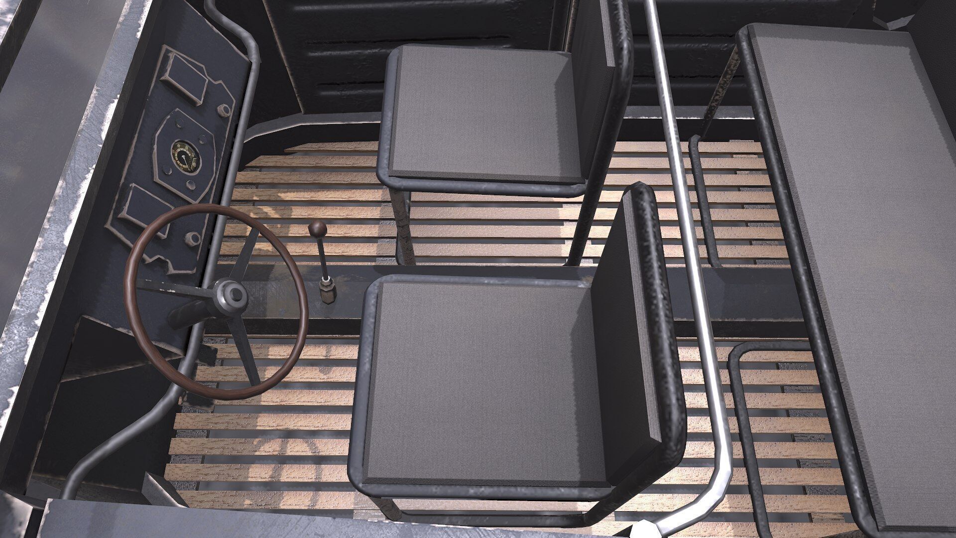 Type 82 Kubelwagen Low-poly Military Light Utility Vehicle PBR Low-poly 3D model_22