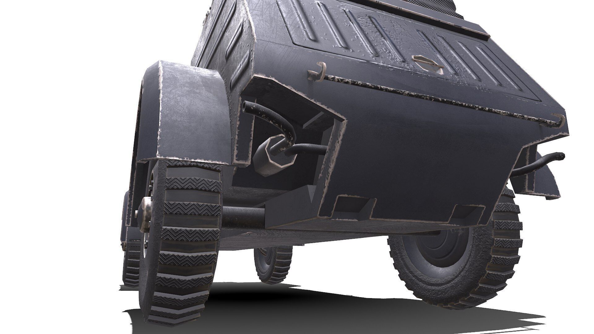 Type 82 Kubelwagen Low-poly Military Light Utility Vehicle PBR Low-poly 3D model_25