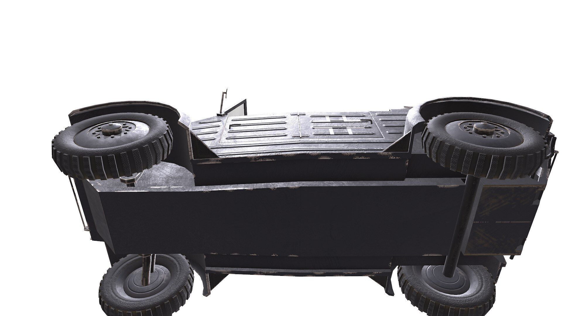 Type 82 Kubelwagen Low-poly Military Light Utility Vehicle PBR Low-poly 3D model_24