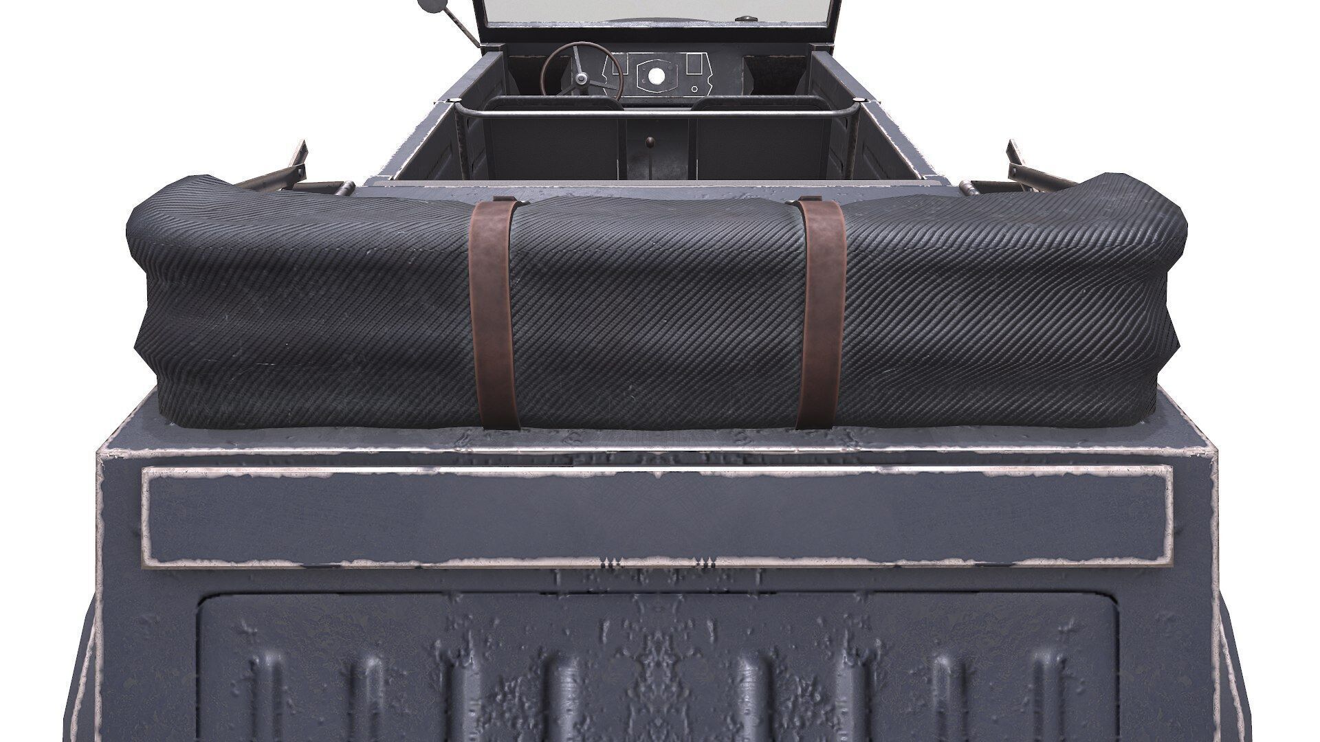 Type 82 Kubelwagen Low-poly Military Light Utility Vehicle PBR Low-poly 3D model_19