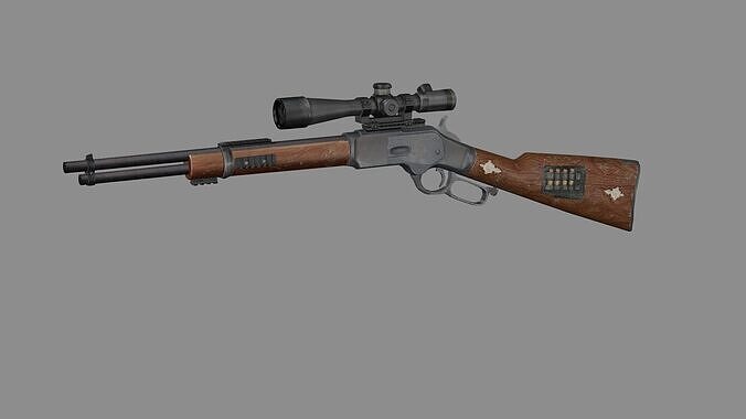 Dragon Sniper Rifle M73 Virtus Game Ready Low-poly 3D Model Low-poly 3D model