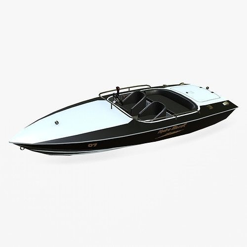 Speedboat Low-poly PBR Low-poly 3D model