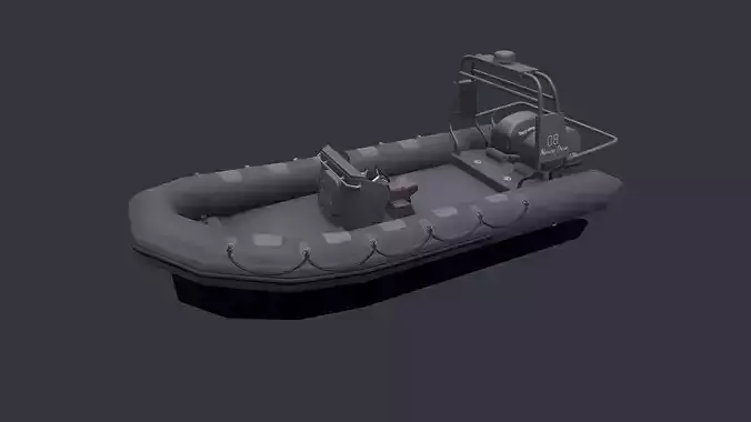 Rigid Inflatable Boat RHIB Low-poly PBR