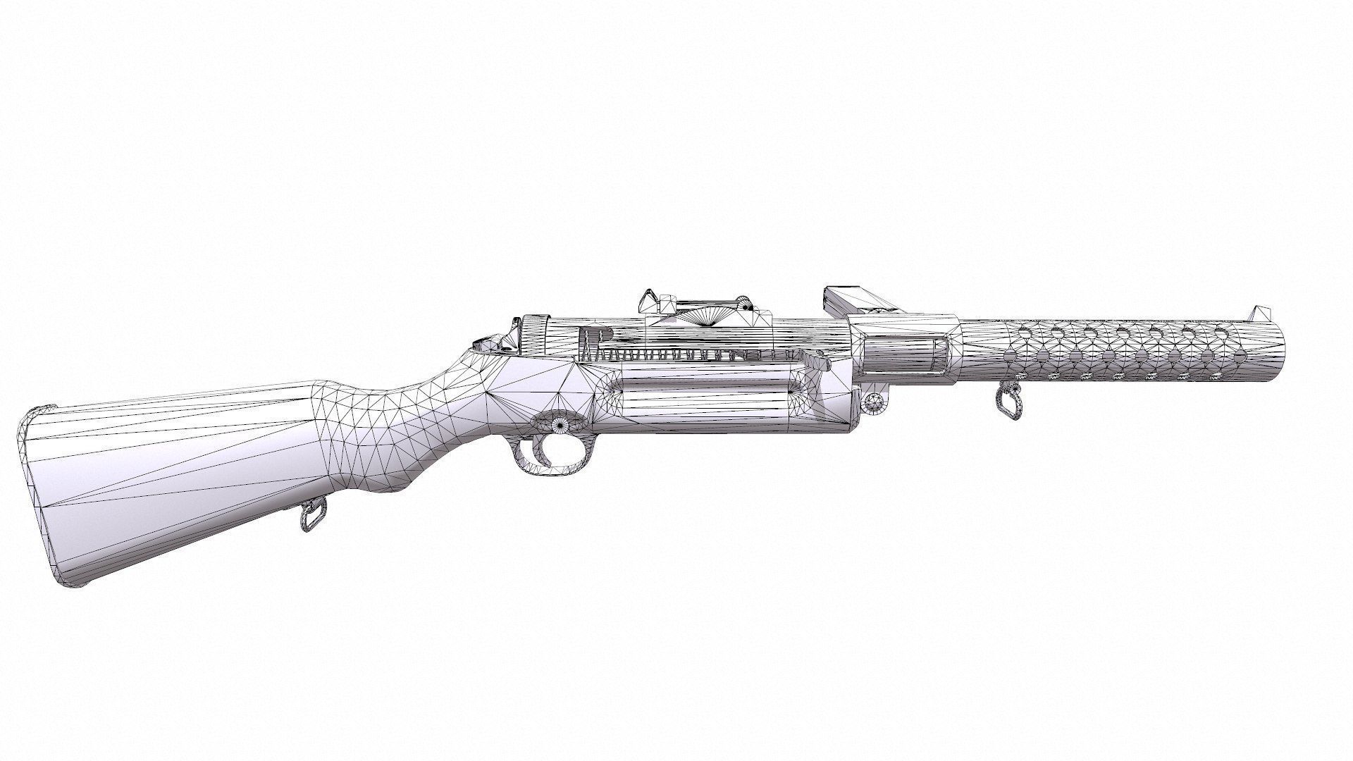 MP 28 Submachine Gun Low-poly PBR Low-poly 3D model_24