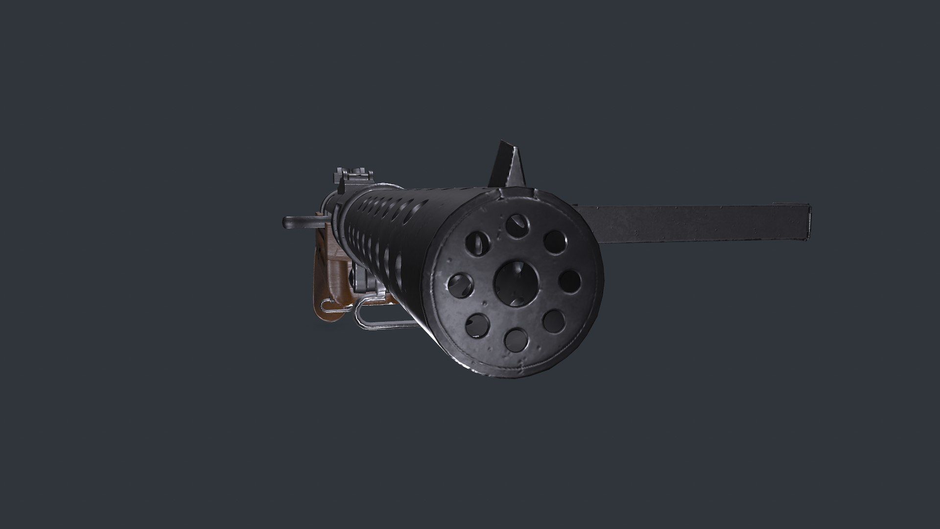MP 28 Submachine Gun Low-poly PBR Low-poly 3D model_17