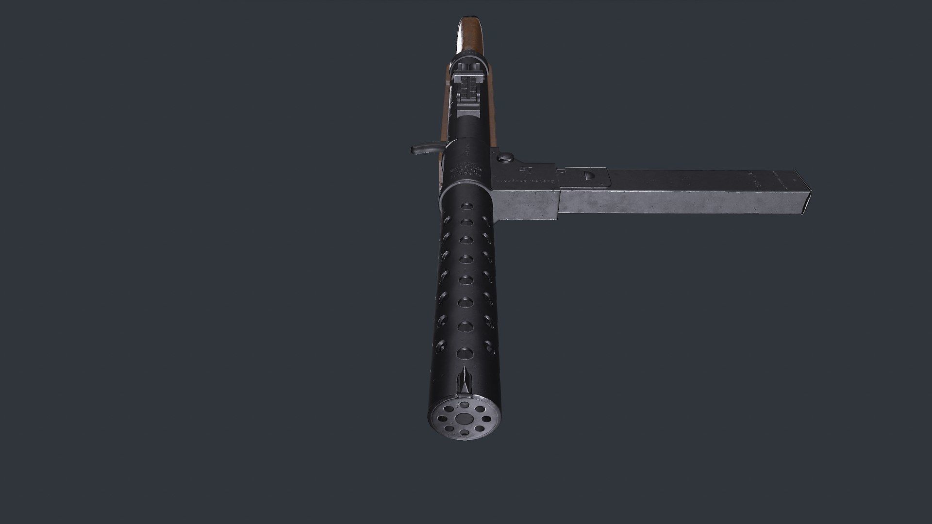 MP 28 Submachine Gun Low-poly PBR Low-poly 3D model_8