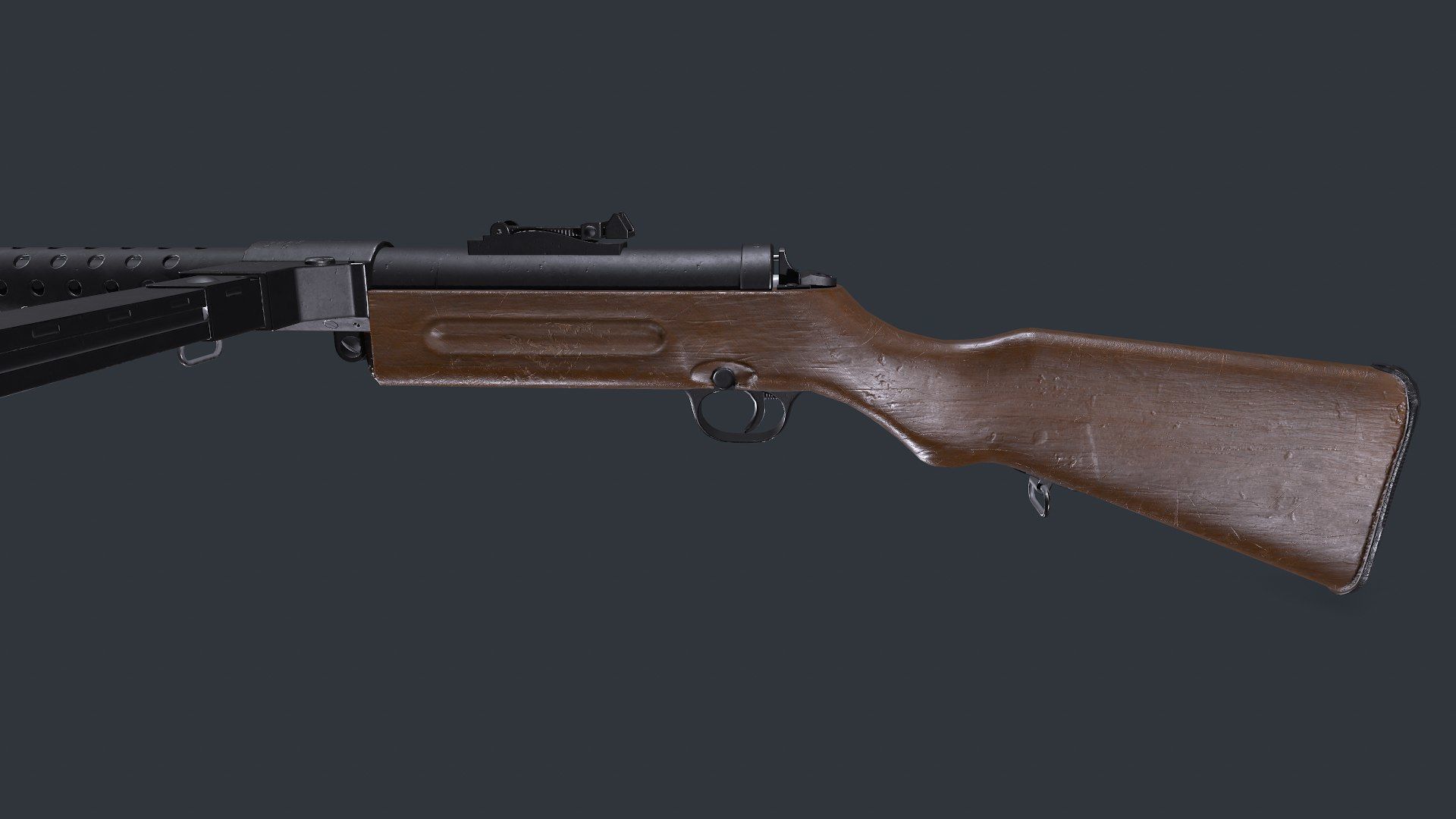MP 28 Submachine Gun Low-poly PBR Low-poly 3D model_13