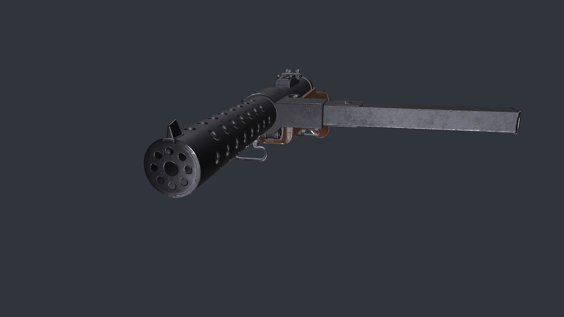 MP 28 Submachine Gun Low-poly PBR Low-poly 3D model_7