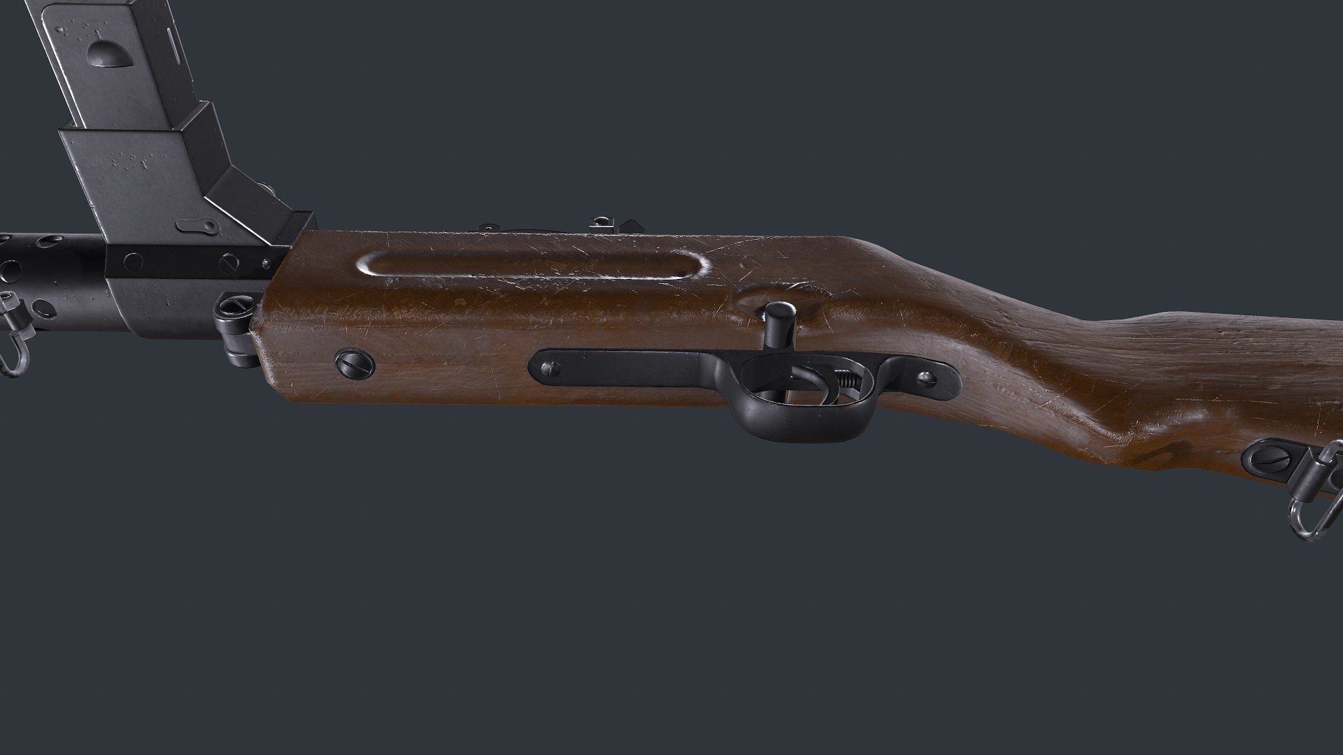 MP 28 Submachine Gun Low-poly PBR Low-poly 3D model_20