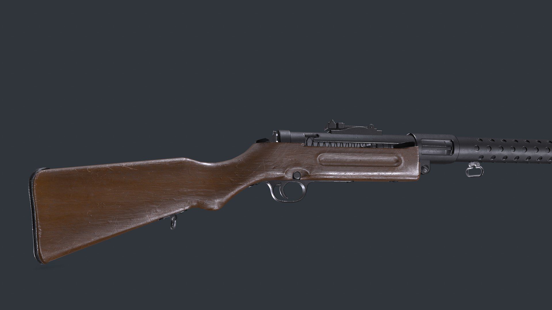 MP 28 Submachine Gun Low-poly PBR Low-poly 3D model_14